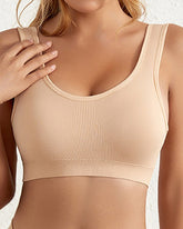 Seamless Push Up Wireless Shockproof Sports Bra Crop Top Breathable Yoga Bra