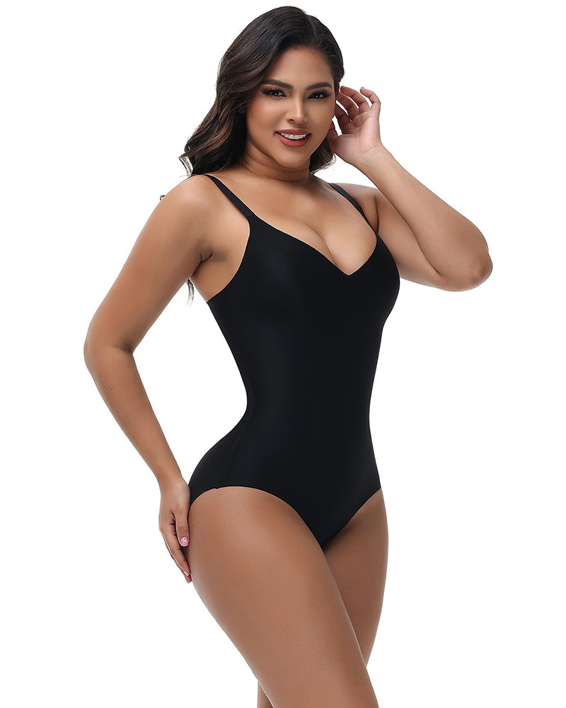 V Neck Compression Shapewear Snatch Butt Lifting Full Bodysuit (Pre-Sale)