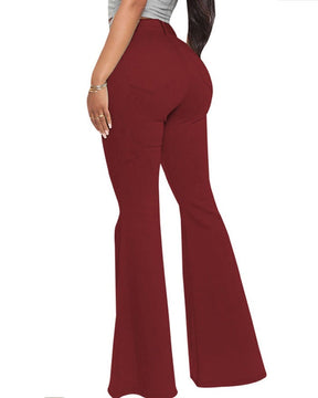 High Waist Butt Lift Versatile Elastic Multicolor Flare Jeans