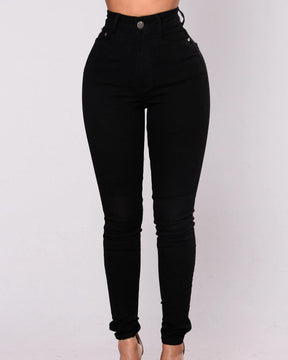 High Waist Elastic Tummy Control and Hip Lift Skinny Jeans