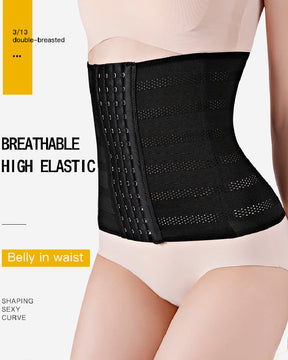 Women's Breathable Adjustable Hooks Waist Trainer Postpartum Tummy Slim Belt