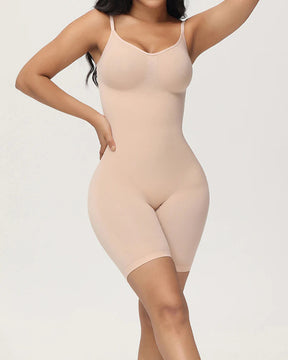 Body Shaper Ribbed Seamless Tummy Control Mid Thigh Bodysuits