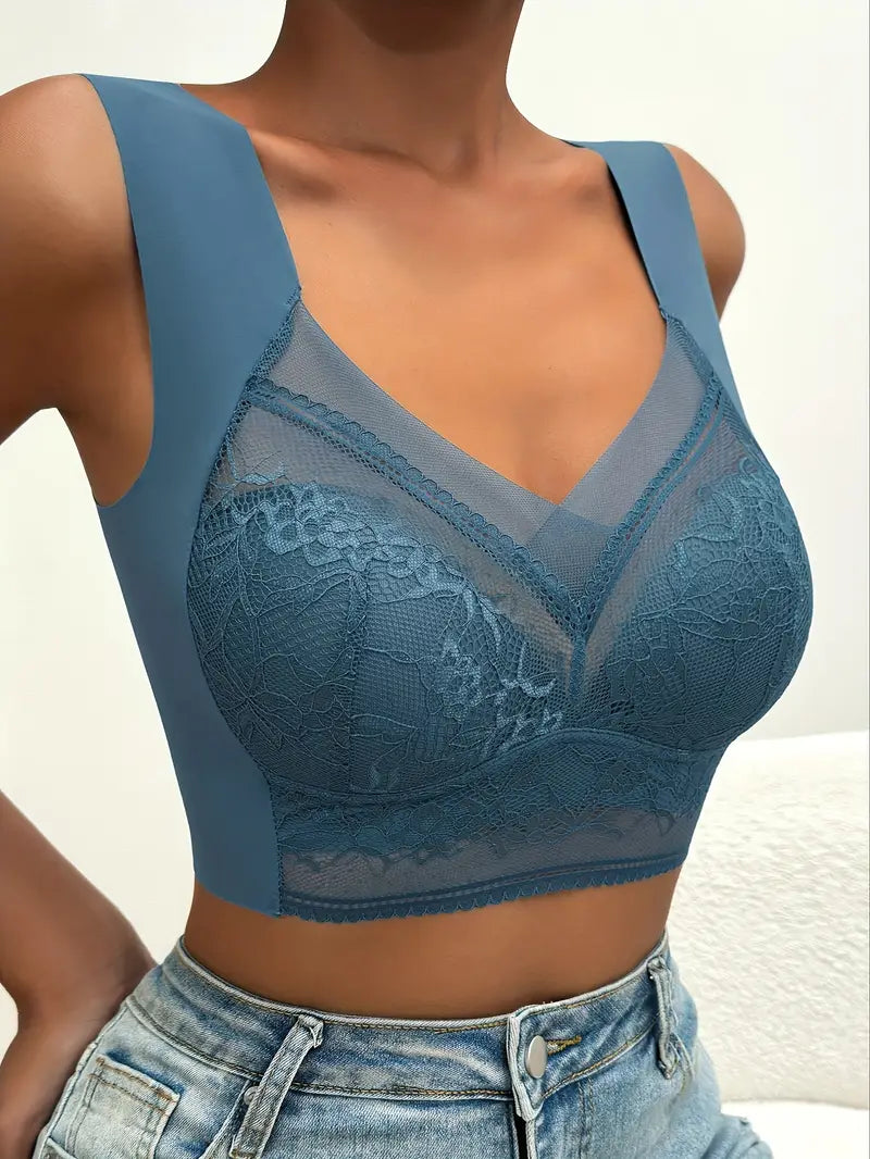 Soft Lace Wireless Full Coverage Comfort Straps Tank Bra