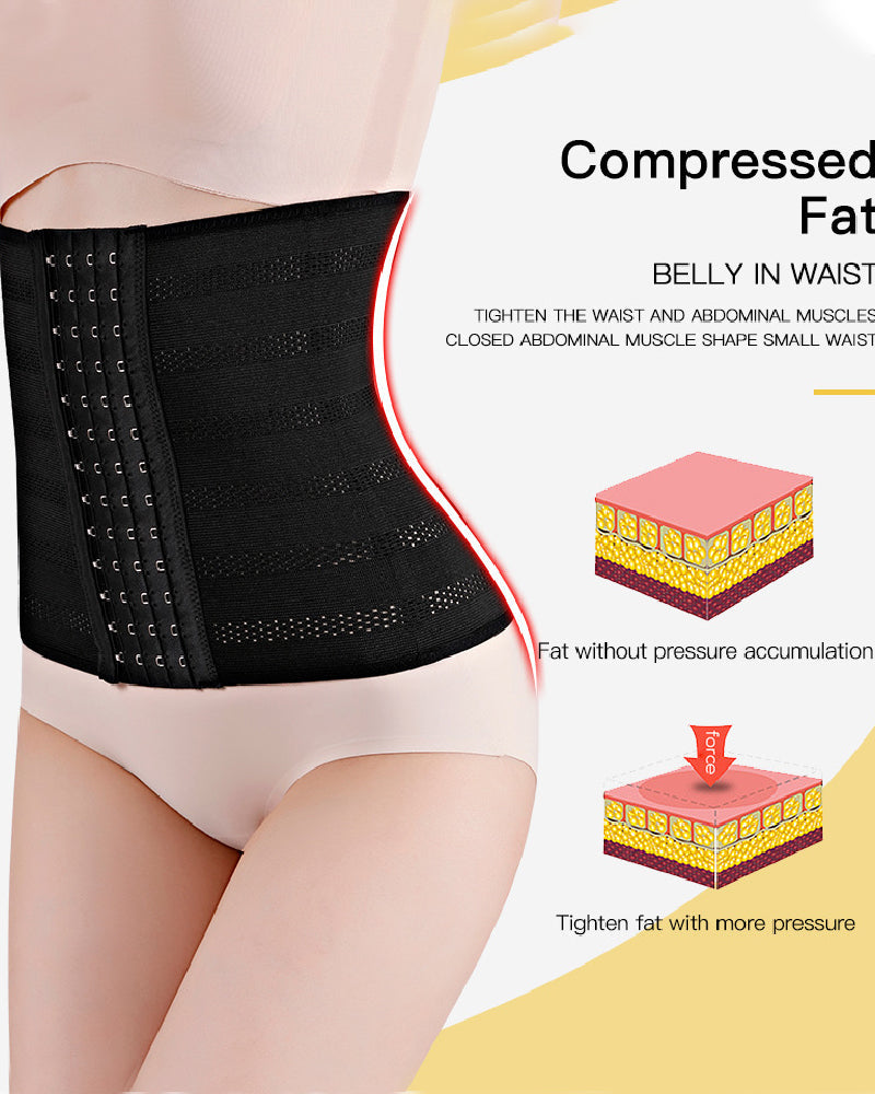 Women's Breathable Adjustable Hooks Waist Trainer Postpartum Tummy Slim Belt