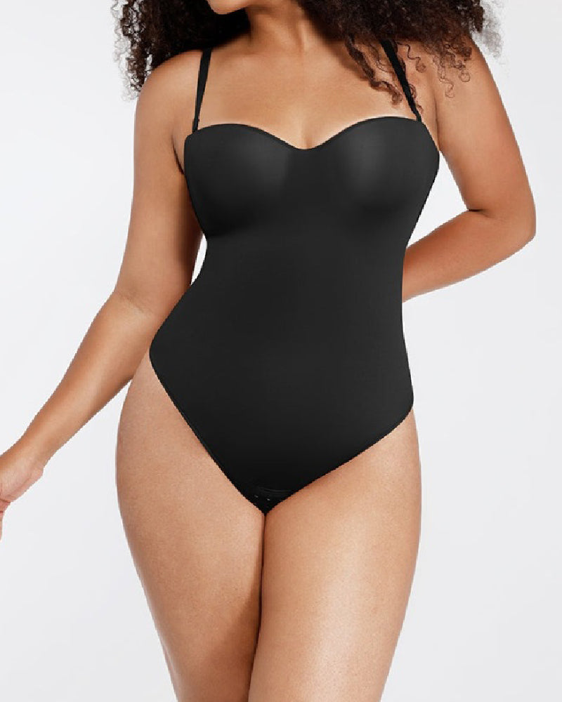 Seamless Built-In Cup Underwire Bodysuit Keyhole Back Thong Body Shaper(Pre-Sale)