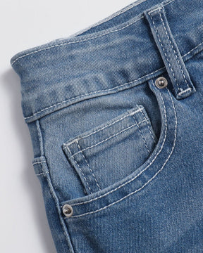 Washed Fashionable All-match Stretch Flared Jeans