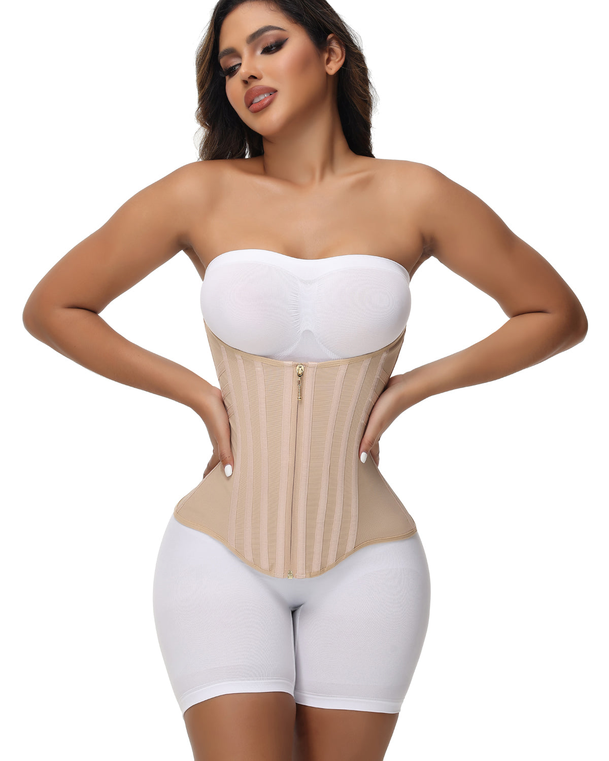 Curved Boned Waist Trainer For Women High Compression Tummy Control Tiny Waist Corset