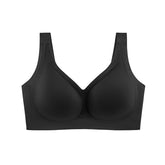 Smooth No Underwire V Neck Bra Seamless Full Coverage Comfort Push Up Bra