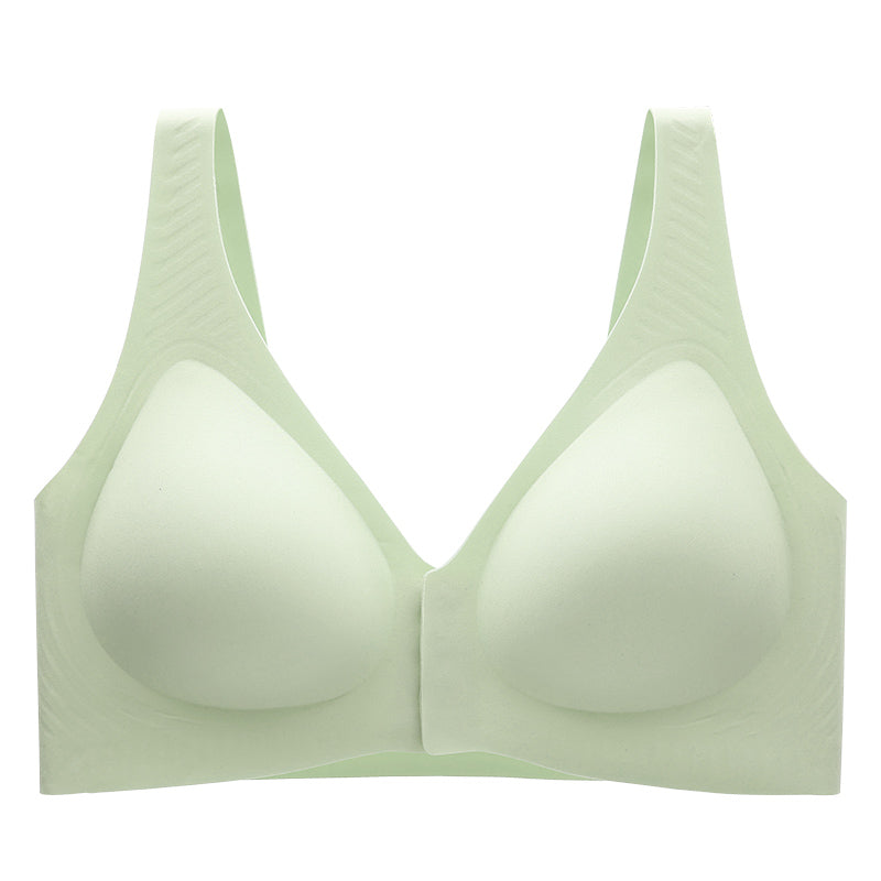 Women's Front buckle Large size Thin Gathering Breast Anti-sagging Bra