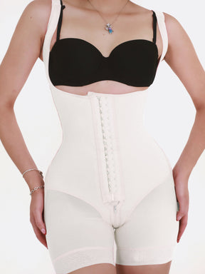 High Compression Fajas Colombianas Open Bust Mesh Hook And Eye Tummy Control Shapewear