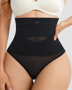 Cross High Waist Shaping Briefs Mesh Firm Control Stomach Panty