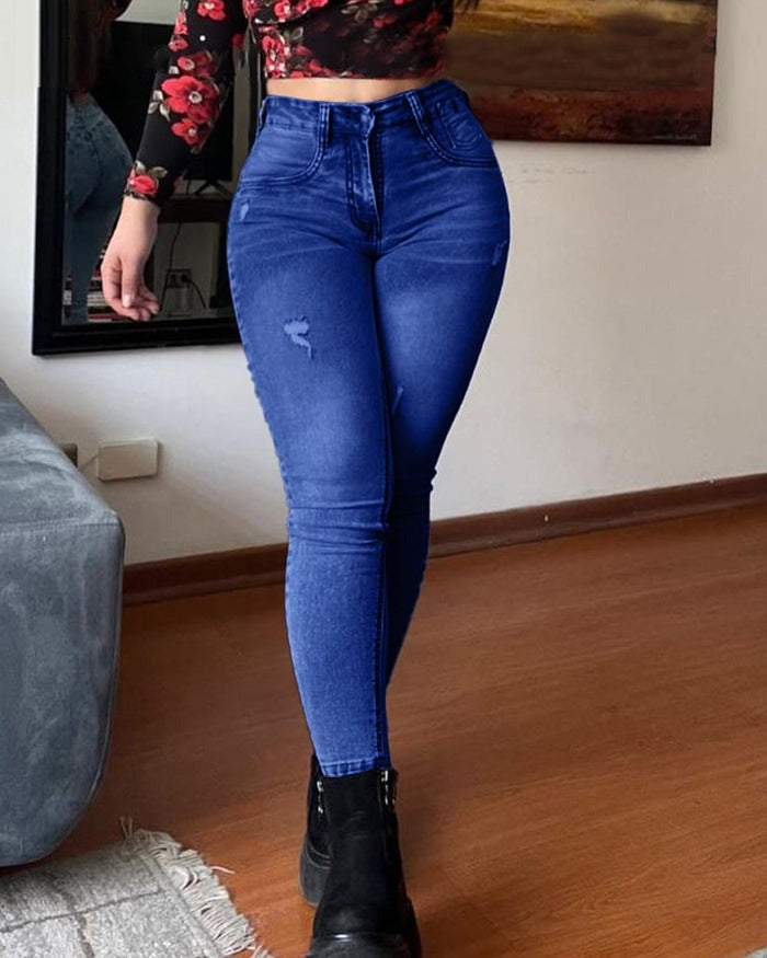 Denim High Waist Tummy Control Butt Lift Skinny Jeans