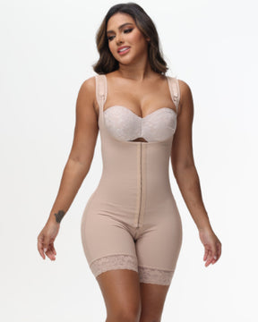 Fajas Colombianas Stage 2 Open Bust High Compression Shapewear With Zipper Crotch