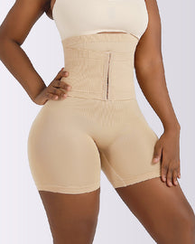 High Waist Stretchy Hourglass Buckle Belt Corset Butt Lift Shapewear Shorts