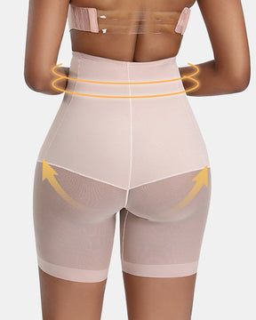 Seamless Mesh Breathable Shapewear Shorts Tummy Control Hip-Lift Corset Shaping Pants