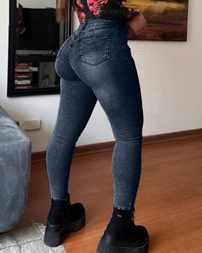 Denim High Waist Tummy Control Butt Lift Skinny Jeans