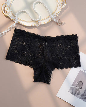 Women's Plus Size Floral Lace High Waist Sexy Comfortable Thong