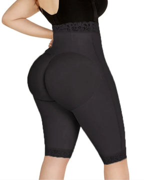 Double Compression High-Waisted Butt Lifting Shorts Knee Short