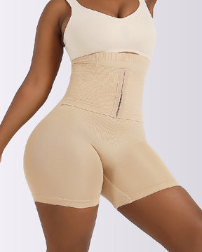 High Waist Stretchy Hourglass Buckle Belt Corset Butt Lift Shapewear Shorts