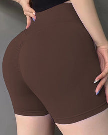 Yoga Shorts Seamless Tummy Control High Waist Peach Butt