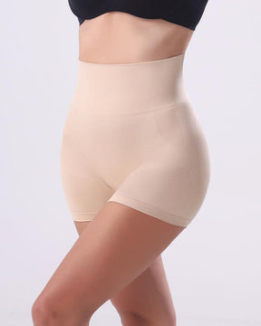 Women's Mid Waist Seamless Shaping Boyshorts Belly Tightening Comfortable Shorts