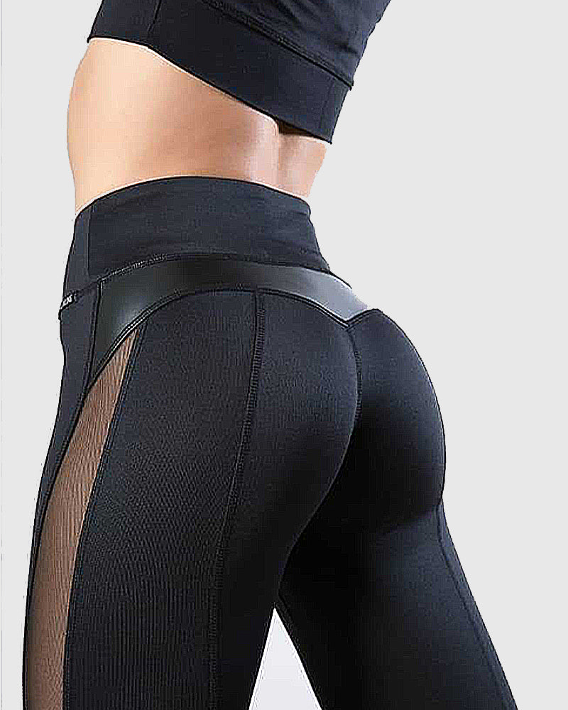 Mesh Stitching Hip Lifting Yoga Sports Leggings