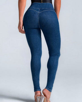 Multi-button Slim-fit Sexy Hip-hugging High-waisted Skinny Jeans