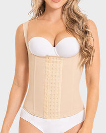 Women's Waist Trainer Underbust Corset Tops Vest with Hook and Eyelet