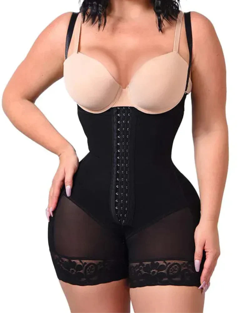 Tummy Control Body Shaper Butt Lifter Thigh Slimmer Faja Plus Shapewear with Zipper Crotch