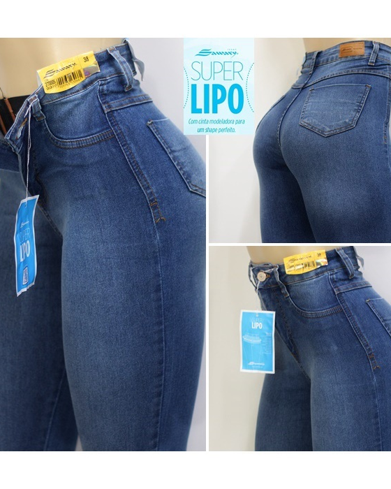 Jeans High Waist With Super Lipo Spandex