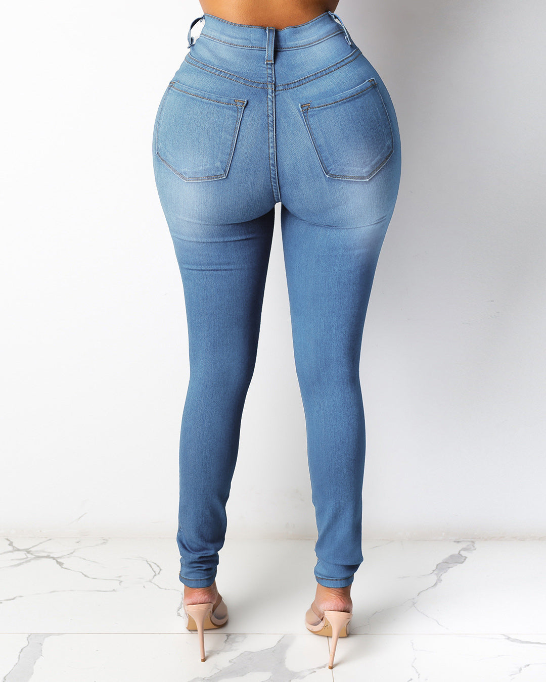 High Waist Slim Fit Stretch Butt lift Skinny Jeans for Women