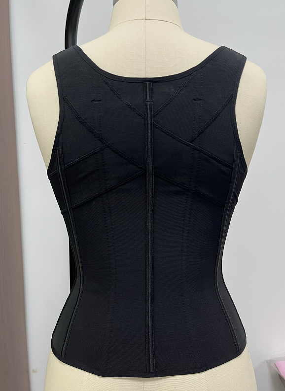 Women's Double Compression Bone Waist Trainer Tummy Control Postpartum Corset Vest