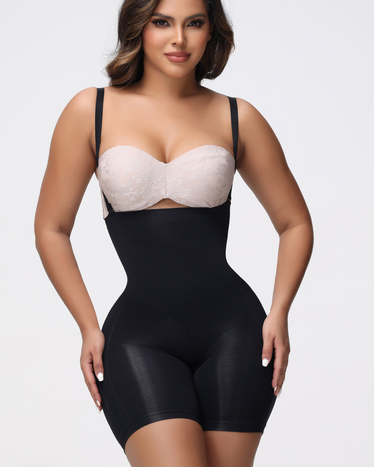 High Waist Seamless Slimming Shapewear Shorts With Removable Strap