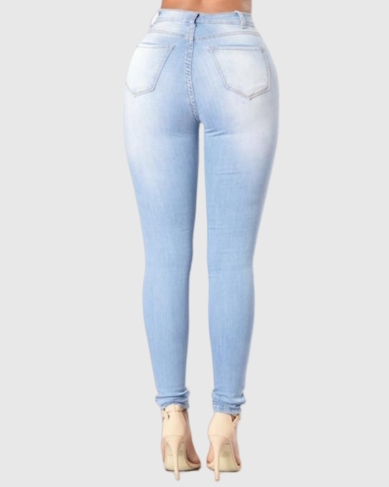 Sexy High Waist Stretch Skinny Jeans for Curvy Women