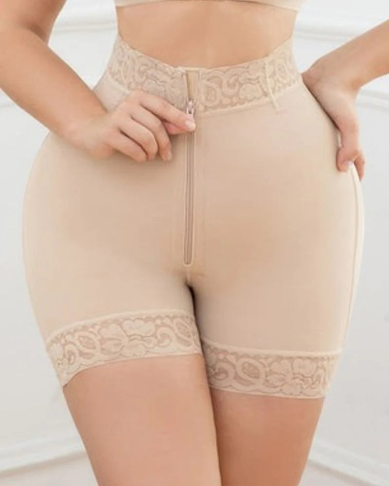 Beige Slimming Butt Control Panties Legs Shaping Thigh Shapers Knee Body Shaper Shorts