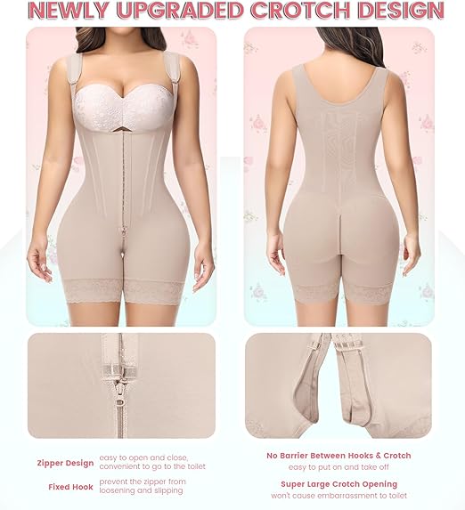 Fajas Colombianas Full Body Tummy Control Butt Lifting Post Surgery Compression Shapewear