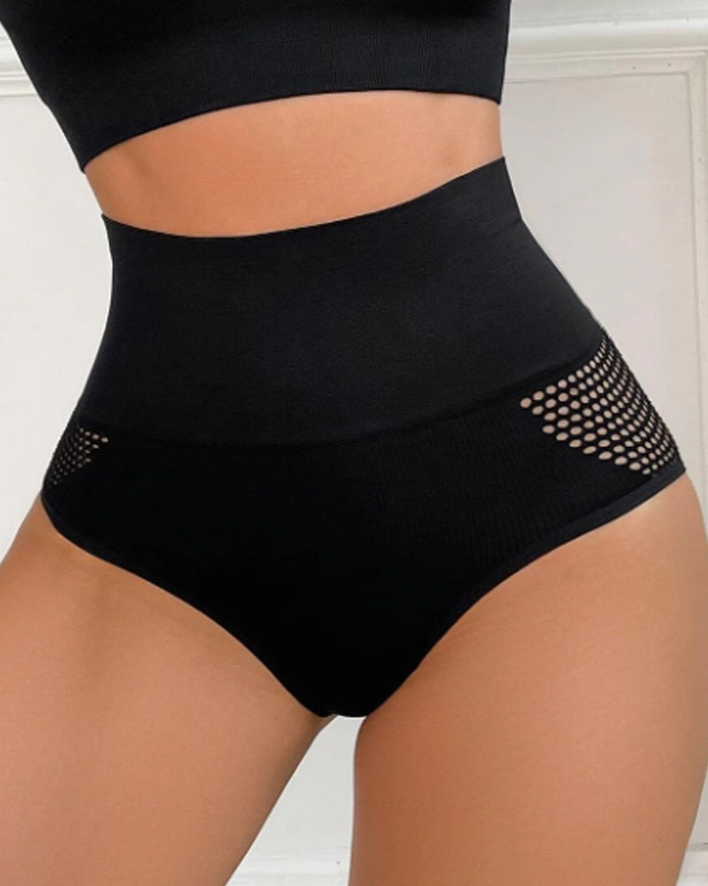 Women's Seamless Shapewear Panty High Waist Sexy Hollow Out Briefs