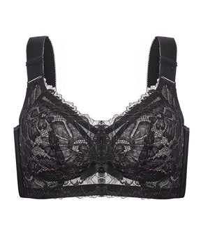 Elegant Floral Lace Wireless Bra Breathable Minimizer Full Coverage Bralette