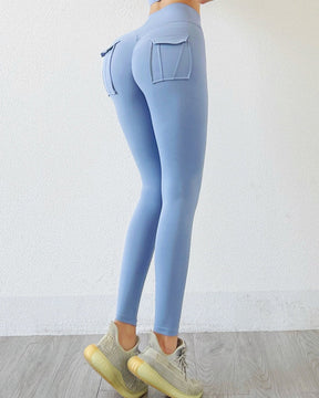 High Waist Hip Lifting Leggings with Pockets