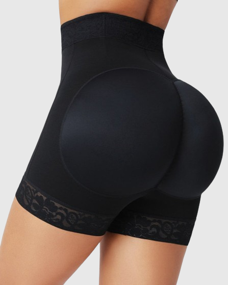 Mid Waist Tummy Control Front Zipper High Compression Butt Lifter Shaper Fajas Shorts