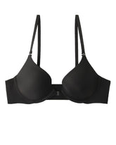 Women's Smooth Front Closure Push Up Bra Solid Removable Strap Soft Underwire Bra