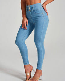 High Waist Skinny Stretch Shaping Butt lift Jeans