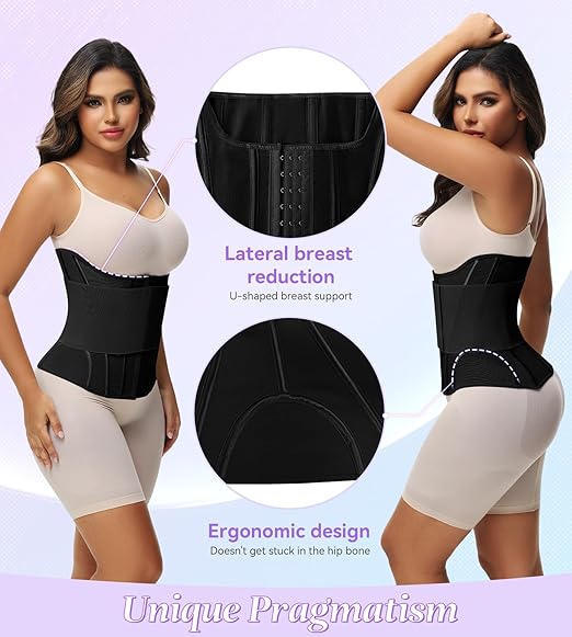 Women's Tummy Control Girdle Waist Trainer Workout Boned Waist Cincher Corset