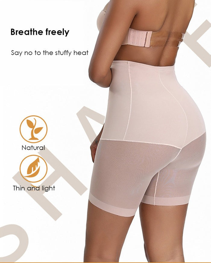 Seamless Mesh Breathable Shapewear Shorts Tummy Control Hip-Lift Corset Shaping Pants