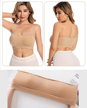 Women Strapless Push up Bra without Steel Ring Seamless tube top