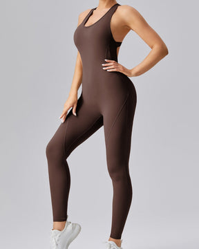 Nude Sexy Beauty Back Quick-drying Stretch Yoga Jumpsuit