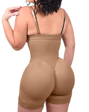 Tummy Control Body Shaper Butt Lifter Thigh Slimmer Faja Plus Shapewear with Zipper Crotch