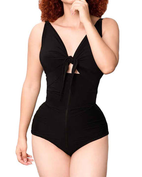 High Waist Ruched Shaping Swimsuits One Piece Tummy Control Swimwear