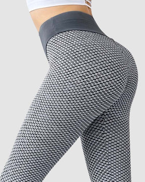 Honeycomb Butt Lifting Anti Cellulite Workout Leggings High Waist Yoga Pants