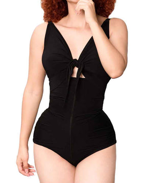 High Waist Ruched Shaping Swimsuits One Piece Tummy Control Swimwear